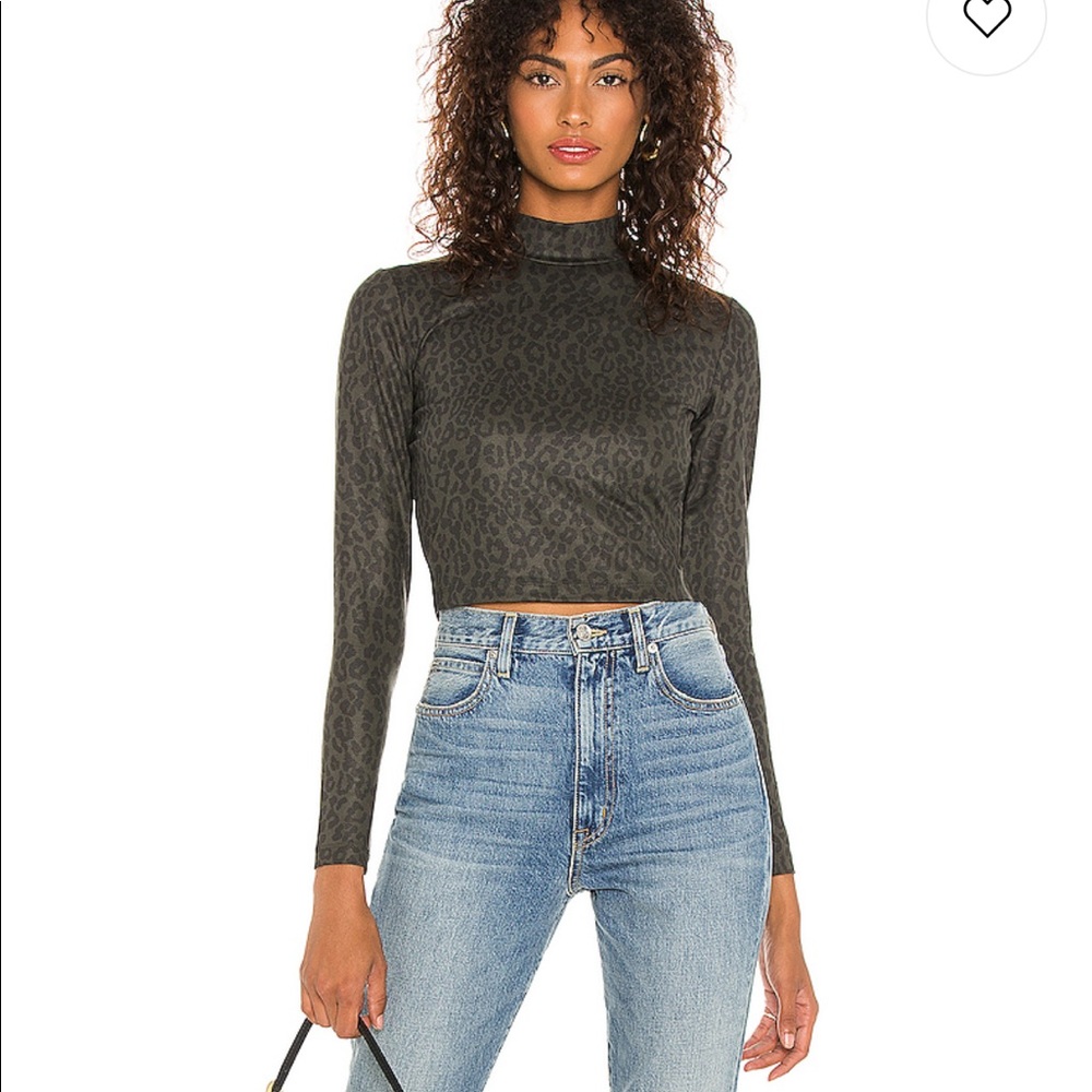 David Lerner Mock Turtleneck Crop Top Brand New!